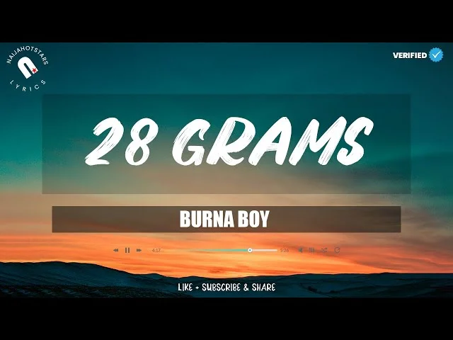 Cover Art For Burna Boy – 28 Grams