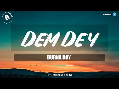 Cover Art For Dem Dey Lyrics by Burna Boy