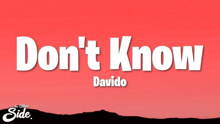 Cover Art For Don’t Know Lyrics by Davido